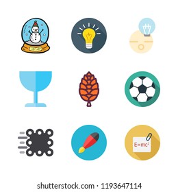 ball icon set. vector set about cone, idea, cup and pen icons set.