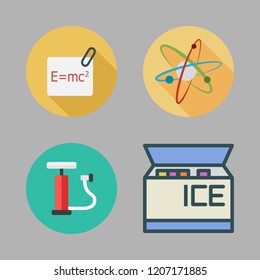 ball icon set. vector set about physics, ice cream and air pump icons set.