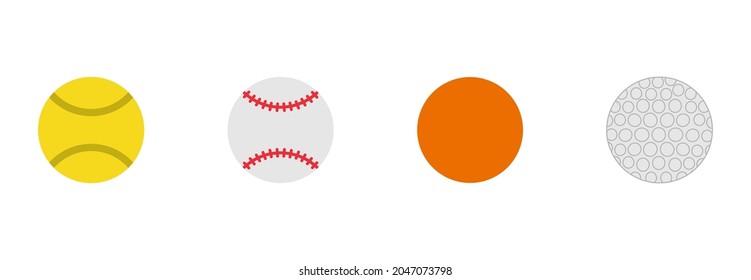 ball icon set, ball vector set symbol of sport