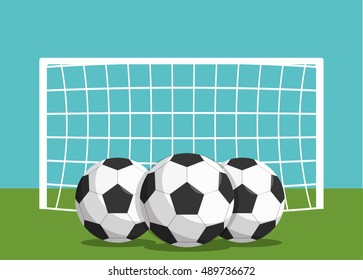 Ball icon. Soccer sport and hobby theme. Colorful design. Vector illustration