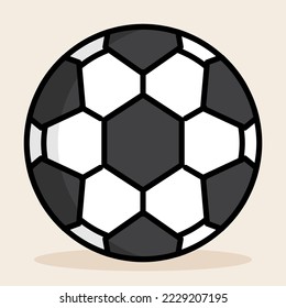 Ball icon or soccer ball vector on white background