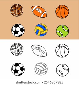 ball icon for sport. vector. illustrations