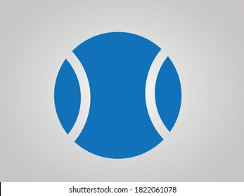 Icono de bola. aislamiento vectorial de icono de bola de tenis (versión azul)