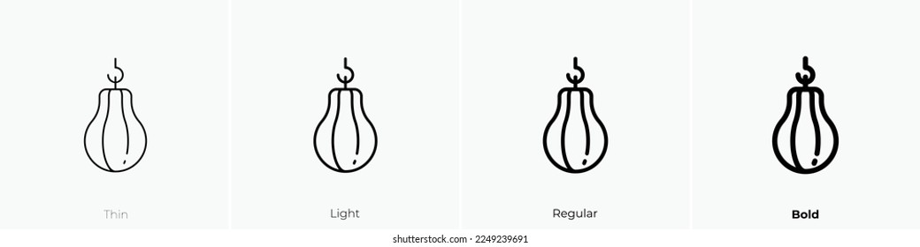 ball icon. Thin, Light Regular And Bold style design isolated on white background