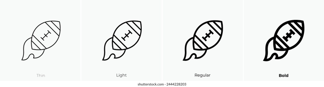 ball icon. Thin, Light Regular And Bold style design isolated on white background