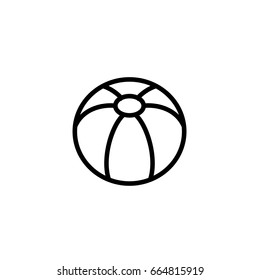 ball icon thin line black on white background