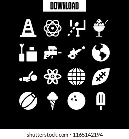 ball icon. This set with atom, beach ball, exercise ball and atomic orbitals vector icons for mobile and web