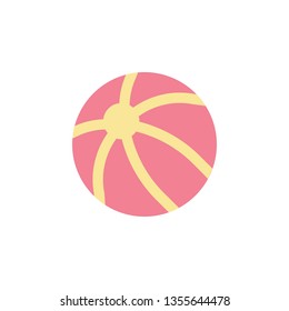 Ball Icon Vector Illustration in Flat Style for Any Purpose