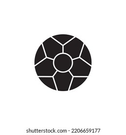 Diseño plano de diseño de pantalla plana de ball Icon Vector