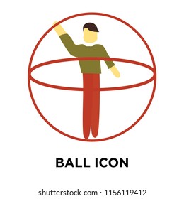 Ball icon vector isolated on white background, Ball transparent sign