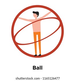 Ball icon vector isolated on white background, Ball transparent sign , human illustrations , human illustrations
