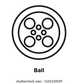 Ball icon vector isolated on white background, Ball transparent sign , linear sport symbols