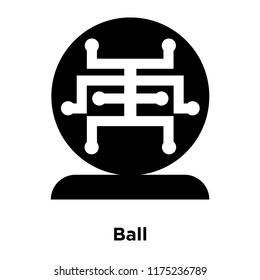 Ball icon vector isolated on white background, logo concept of Ball sign on transparent background, filled black symbol