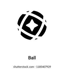 Ball icon vector isolated on white background, logo concept of Ball sign on transparent background, filled black symbol