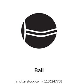 Ball icon vector isolated on white background, logo concept of Ball sign on transparent background, filled black symbol