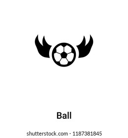 Ball icon vector isolated on white background, logo concept of Ball sign on transparent background, filled black symbol