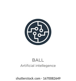 Ball icon vector. Trendy flat ball icon from artificial intelligence collection isolated on white background. Vector illustration can be used for web and mobile graphic design, logo, eps10