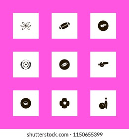 ball icons. bowling ball pin, whistle, football ball and rugby ball vector icons set