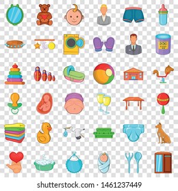 Ball icons set. Cartoon style of 36 ball vector icons for web for any design