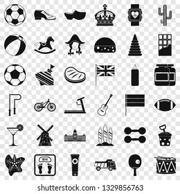 Ball icons set. Simple style of 36 ball vector icons for web for any design