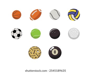 Ball Illustration Sport Element Set 