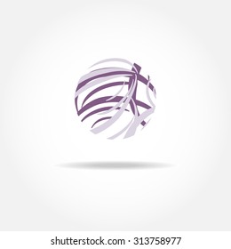 Ball Infinity  abstract vector logo design template. Beauty salon or beauty clinic business symbol. Circle sign icon.