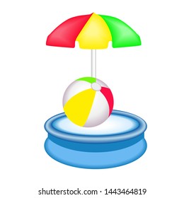 The ball is inflatable and a children's pool