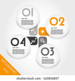 ball infographic four options. infographic concept.