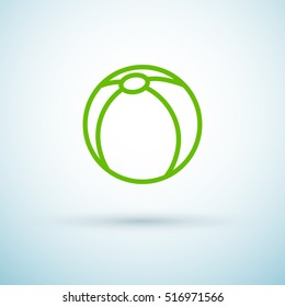 Ball isolated minimal single flat icon. Toy line vector icon for websites and mobile minimalistic flat design.