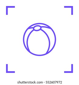 Ball isolated minimal single flat icon. Toy line vector for websites and mobile minimalistic design.