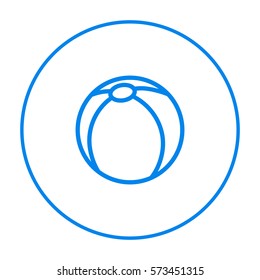 Ball isolated minimal single flat icon. Toy line vector icon for websites and mobile minimalistic flat design.