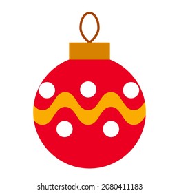 
Сhristmas ball isolated on white background. Flat vector illustration