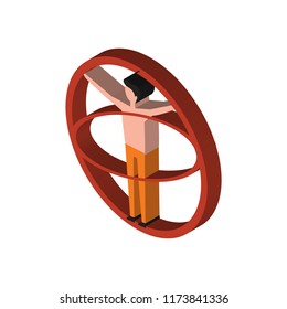 Ball isometric left top view 3D icon