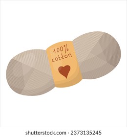 A ball of knitting thread. vector illustration