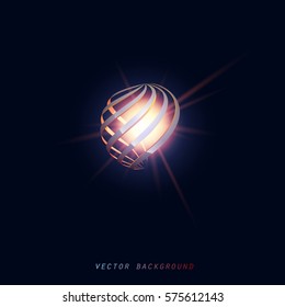 ball of light, vector illustration