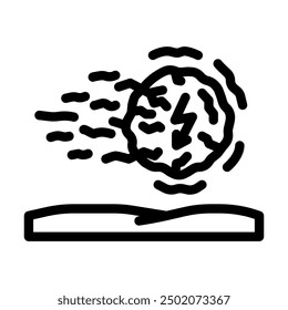Ball Blitz ungelöste Geheimnis Linie Symbol Vektor. Ball Blitz ungelösten Geheimnis Zeichen. isoliertes Kontursymbol, schwarze Illustration