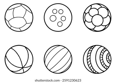 Ball line art vector for decoration