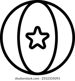 ícone de linha de bola vetor de ilustração