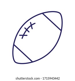 Ball line style icon design, American football super bowl sport hobby competition game training equipment tournement and play theme Vector illustration