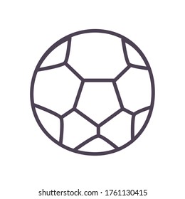 Ball line style icon design, Soccer football sport hobby competition and game theme Vector illustration