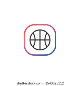 Ball  - Line Vector Icon