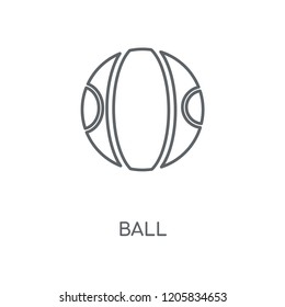 Ball linear icon. Ball concept stroke symbol design. Thin graphic elements vector illustration, outline pattern on a white background, eps 10.