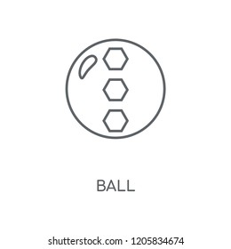 Ball linear icon. Ball concept stroke symbol design. Thin graphic elements vector illustration, outline pattern on a white background, eps 10.
