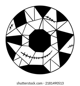 ball linear illustration. Hand-drawn ball doodle. Line art style. line drawing style, vector design.