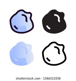 Ball logo icon design in four style. Line, Glyph, Flat Gradient and Color Line style