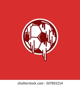 Ball logo icon with red background