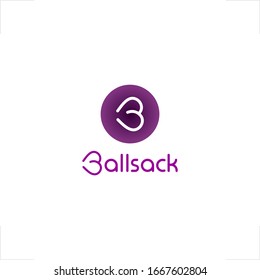 ball logo sack B letter initial design