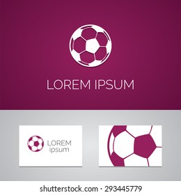 ball logo template icon design elements with business card