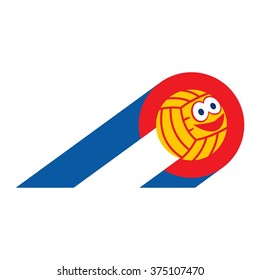 ball logo vector. character and cartoon of ball. 