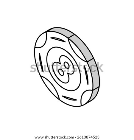 ball lotto isometric icon vector. ball lotto sign. isolated symbol illustration